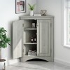 OUTSUPPLY Bathroom Storage Cabinet with Adjustable Shelves, Freestanding Corner Cabinet for Kitchen, Laundry, Small Spaces - 4 of 4