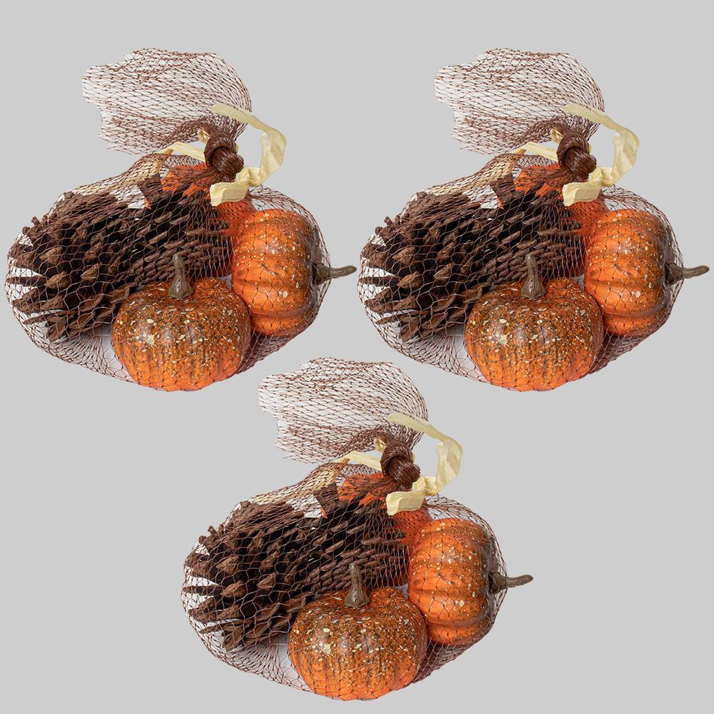 3pk Fillers Mini Pumpkins and Pinecones - Bullseye's Playground was $9.0 now $4.5 (50.0% off)