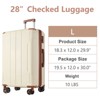 KWPZQEB Hardshell Luggage, Lightweight Durable ABS Suitcases with Double Spinner Wheels, TSA Lock & Corner Guards, 20/24/26-Inch Travel Luggage - 3 of 4