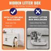 VEVOR Cat Litter Box Enclosure for 2 Cats, Litter Box Furniture Hidden with Double Rooms, Wooden Cat Box Cabinet, 47.2"L x 18.5"W x 19.7"H, White - 4 of 4