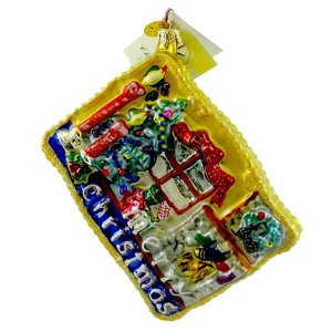 Christopher Radko 6.0 Inch Old Fashioned Greetings Ornament Post Card Fireplace Tree Ornaments - 1 of 3