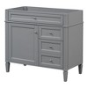 Osparple Modern Bathroom Vanity with 2 Drawers and Wood Frame,36 inch Bathroom Sink Cabinet for Bathroom,Blue/Gray/White - 2 of 4