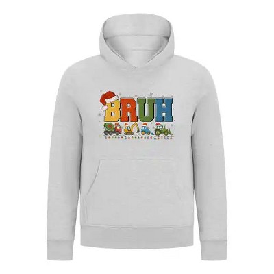 Everyday Kids Christmas Collection BRUH Construction Truck Boys Pullover Hoodie – Holiday Sweatshirt