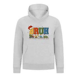 Everyday Kids Christmas Collection BRUH Construction Truck Boys Pullover Hoodie – Holiday Sweatshirt - 1 of 4