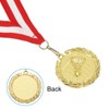Unique Bargains Zinc Alloy Corrosion-Resistant Durable Embossed Design Sports Award Medals Gold, Red White 5 Pcs - 4 of 4