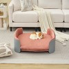 Raised Dog Sofa Bed, Supports 35-80 lbs, Removable Mattress Cover, Machine Washable Fabric, Dog Couch Sofa for Small & Medium Dogs–Cuddlewood - 2 of 4