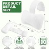 2-Pack Hot Tub Pillow for Outdoor Use, Universal Spa Headrest and Lounge Chair Pillow with Adjustable Strap - 2 of 4