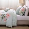 Bebejan Rose on Misty Green 100% Cotton 5-Piece Reversible Comforter Set - 4 of 4