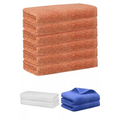 REGALWOVEN Absorbent Solid Bath Hand Face Cloths Cotton Towels 3 Piece Sets