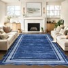 Modern Solid Scalloped Area Rug Machine Washable Rug  with Non-Slip Backing  Low Pile Stain Resistant Floor Cover for Living Room Bedroom Office - 2 of 4