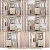 Aheaplus 20.2'' - 96'' Closet Organizer, DIY Closet System with Wood Storage Drawers and Hanging Rods - 4 of 4