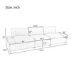 NicBex 3 Seater Sofa Couch with Extra Deep Seat and Soft Cushion,2 Hidden Compartments,Suitable for Living Room,Office,Beige - 3 of 4