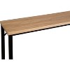 Grungis Narrow Console Table with Natural Wood Top,Modern Entryway Table with Black Metal Legs,Console Table for Living Room - 4 of 4