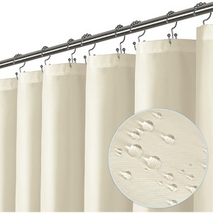 LiBa Premium Cloth Fabric Shower Curtain - Heavy Duty, Water Repellent, Hotel Style Soft Liner, Easy Clean and Machine Washable - 1 of 4