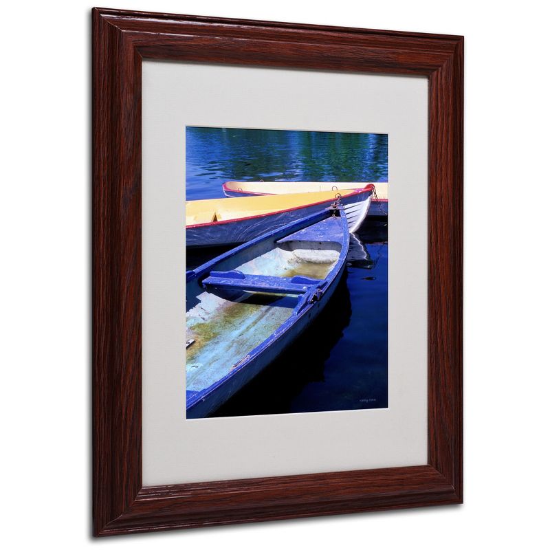 Trademark Fine Art -Kathy Yates 'Bois de Boulogne Boats' Matted Framed Art, 2 of 4
