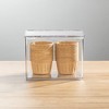 mDesign Plastic Kitchen Pantry/Fridge Storage Organizer, Hinge Lid 6 Pack, Clear - 3 of 4