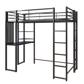 Estantería de metal y madera negra - Loft - Librería de 5 niveles, L 114 x  W 33 x H 78cm