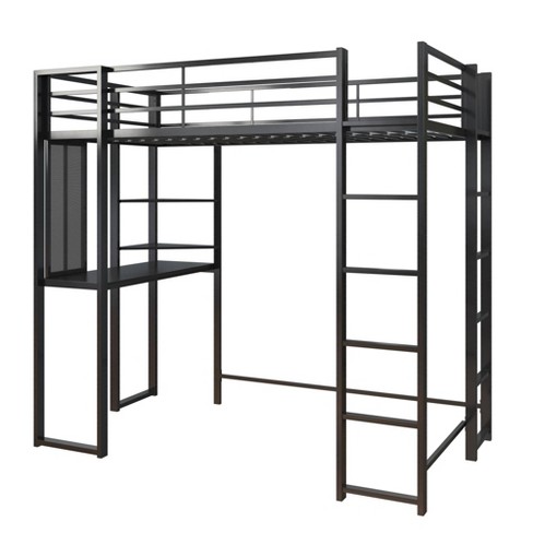 Loft bed with sales desk black