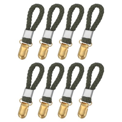 Unique Bargains Cotton Loop Metal Clothing Towel Storage Clips 3.5"