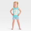Toddler Girls' 'Mermaid' Graphic Tank Top - Shirt - Cat & Jack™ Turquoise Blue - 4 of 4