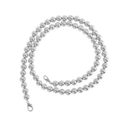 Unique Bargains Faux Pearl Handbag Strap Silver Tone 1 Pc