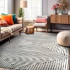 World Rug Gallery Bohemian Stripes Washable Non Slip Area Rug - 2 of 4