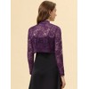 INSPIRE CHIC Women's Elegant Sheer Floral Lace Crop Bolero Shrug - 4 of 4