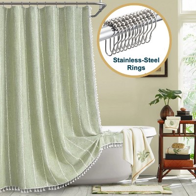 LunaLulinlk Tassel Shower Curtain Set with Hooks