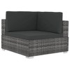 vidaXL Elegant 2-Piece Patio Sofa Set - Poly Rattan Gray Furniture - Includes Cushions and Pillows - Ideal for Garden, Poolside and Courtyard - 4 of 4