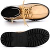 Allegra K Women's Round Toe Platform Lace Up Colorful Combat Ankle Boots - 4 of 4