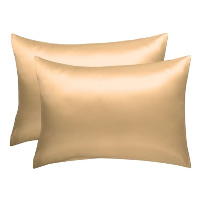 King(20"x36") Silky Satin Pillow Cases Caramel - PiccoCasa