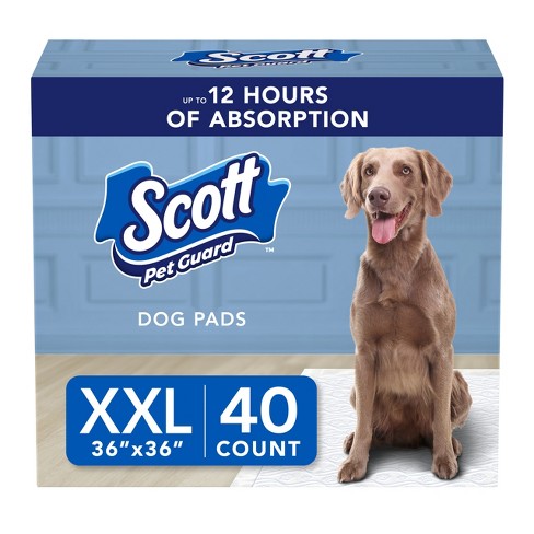 Scott Pet Guard Dog Pads Dog Training Pads for Large Extra Large Dogs Size XXL 36 x 36 40 Pack