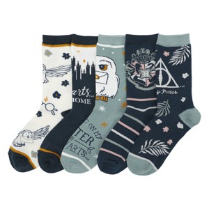 Harry Potter Home At Hogwarts 5-Pair Women's Casual Crew Socks - 1 of 4