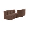 Meridian Furniture,Arc Brown Vegan Leather Modular Sofa - 4 of 4