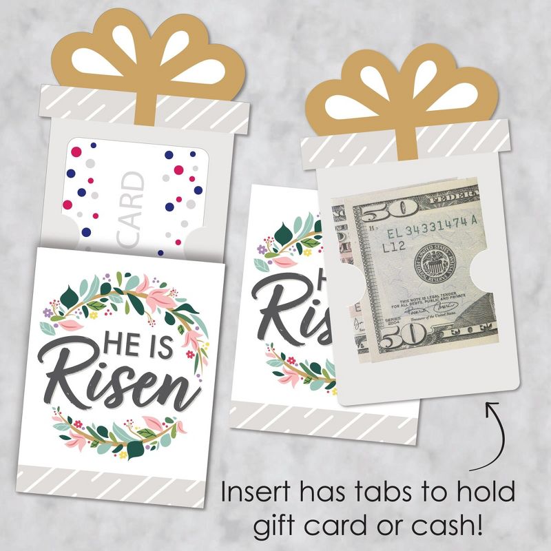 Big Dot of Happiness Religious Easter - Christian Holiday Party Money and Gift Card Sleeves - Nifty Gifty Card Holders - Set of 8, 3 of 9