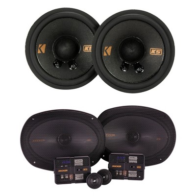 Kicker KS 6x9 + 2-3/4" Component Speakers Compatible with select Chevrolet Dodge & Toyota