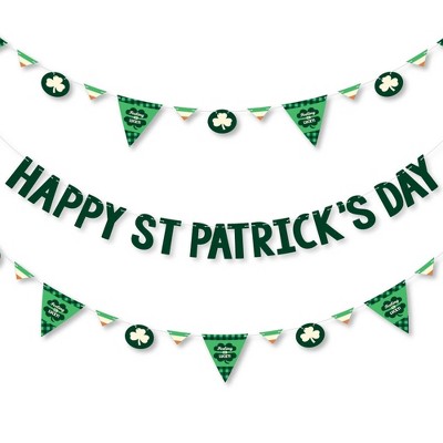Big Dot of Happiness St. Patrick's Day - Saint Patty's Day Party Letter Banner Decoration - 36 Banner Cutouts & Happy St. Patrick's Day Banner Letters
