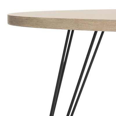 Transitional Triangular Light Beige Wood Coffee Table - 38"