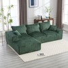 108.27'' Chenille Fabric L-Shaped Sectional Sofa with Deep Seating, Removable Throw Pillows, and No Installation - 2 of 4