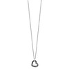 Black Bow Jewelry 1/2 Cttw Black & White Diamond 13mm Heart Necklace in Sterling Silver - 2 of 4