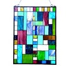 Chloe Lighting Picasso Tiffany-Glass Rectangle Window Panel 18x24 - 2 of 3