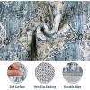 Washable Vintage Rug Distressed Floral Print Retro Accent Mat Non Slip Low Pile Carpet for Large Spaces Bedroom - 3 of 4