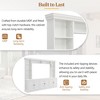 Bella Depot 97.4"W Elegant 4-Piece Wall Unit Entertainment Center with Bookshelf for TVs Up to 70 Inch - 3 of 4