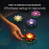 HOM Floating Lotus Light - Waterproof Lotus Flower Lamp for Pools & Ponds - Colorful Battery-Operated LED Pool Lights (12-pack) - 3 of 4