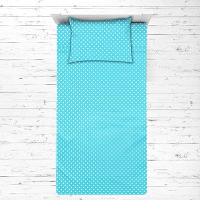 Bacati - Aqua Pin Dots 3 pc Toddler Bed Sheet Set