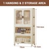 Plastic Wardrobe Storage Cabinet - Free Installation, Transparent, Modern Style, Multi-Functional, Dustproof - 3 of 4