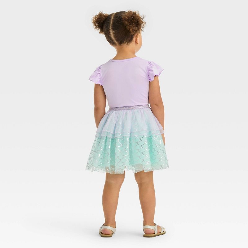Toddler Girls&#39; Disney The Little Mermaid Tutu Dress - Purple, 2 of 6