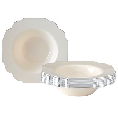 Silver Spoons Dip And Sauce Bowls, Heavy Duty Disposable Plates, 5”, Clear  (10 Pc), Baroque Collection : Target