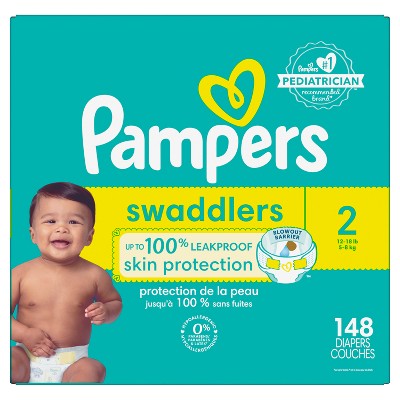 Image of Pampers Swaddlers Active Baby Diapers Enormous Pack - Size 2 - 148ct
