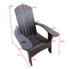 Vynxaria Gray Wood Adirondack Chair with Umbrella Hole - Perfect for Indoor & Outdoor Relaxation - 2 of 4